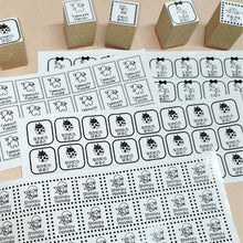 画像をギャラリービューアに読み込む, タオルのタグに名前付け『タグ用お名前シール&スタンプセット』