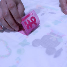 画像をギャラリービューアに読み込む, お布団やバッグに簡単に名前付け『フロッキーネーム』