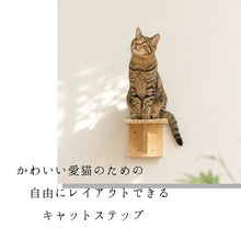 画像をギャラリービューアに読み込む, キャットステップ キャットウォーク 猫 壁付け 木製 松 壁 キャットタワー DIY 猫用 ステップ 壁掛け 運動不足解消 室内 遊び場 多頭飼い レイアウト自由 組立式 おしゃれ 猫用品
